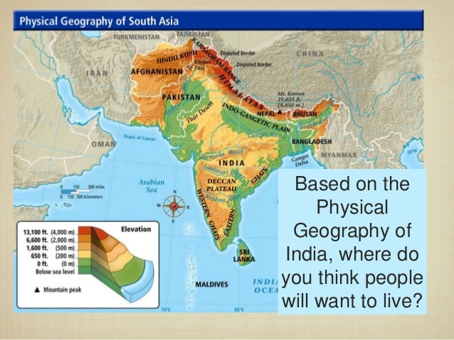india geographical map